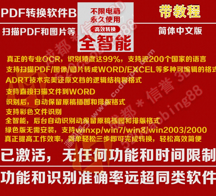pdf双转换 word 7种功能