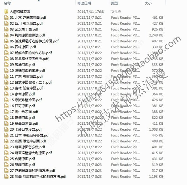 6种大厨招牌凉面+28个各地风味冷面小吃技术配方怎么做法送35视频