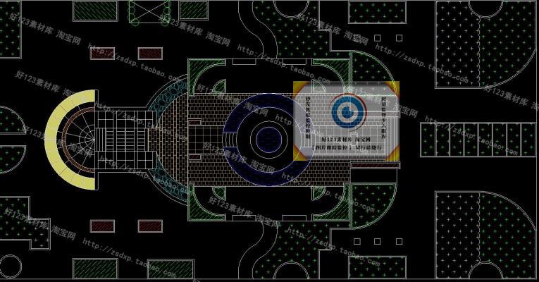 2016公园广场城市道路景观植物绿化规划CAD平面图园林cad设计素材