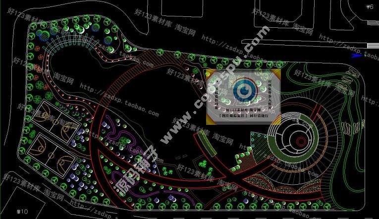 2016公园广场城市道路景观植物绿化规划CAD平面图园林cad设计素材
