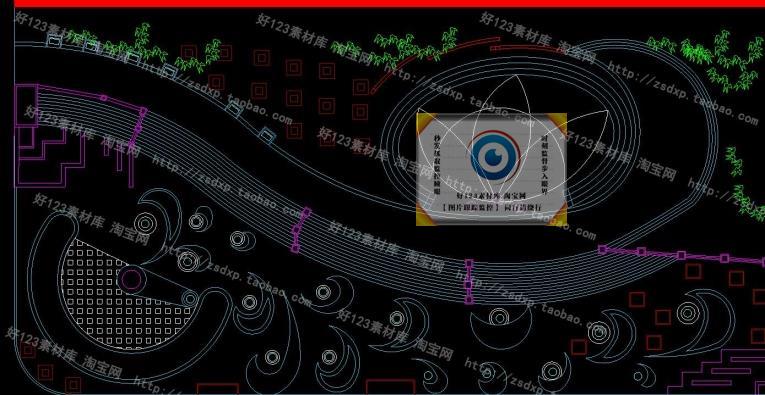 2016公园广场城市道路景观植物绿化规划CAD平面图园林cad设计素材