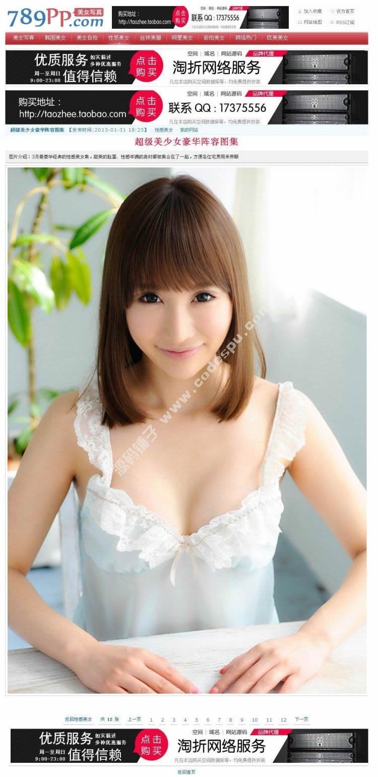 789pp图片网站源码 PHP美女站网站源码 织梦美女站程序