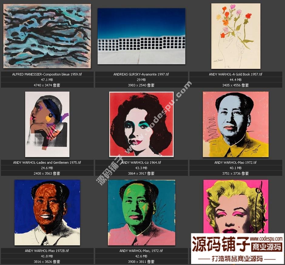 独家素材 欧美顶尖艺术抽象绘画最全高清图集 微喷 装饰画专用
