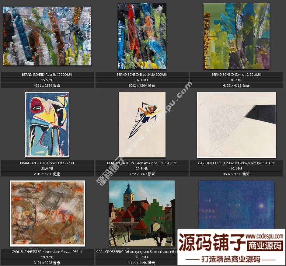 独家素材 欧美顶尖艺术抽象绘画最全高清图集 微喷 装饰画专用