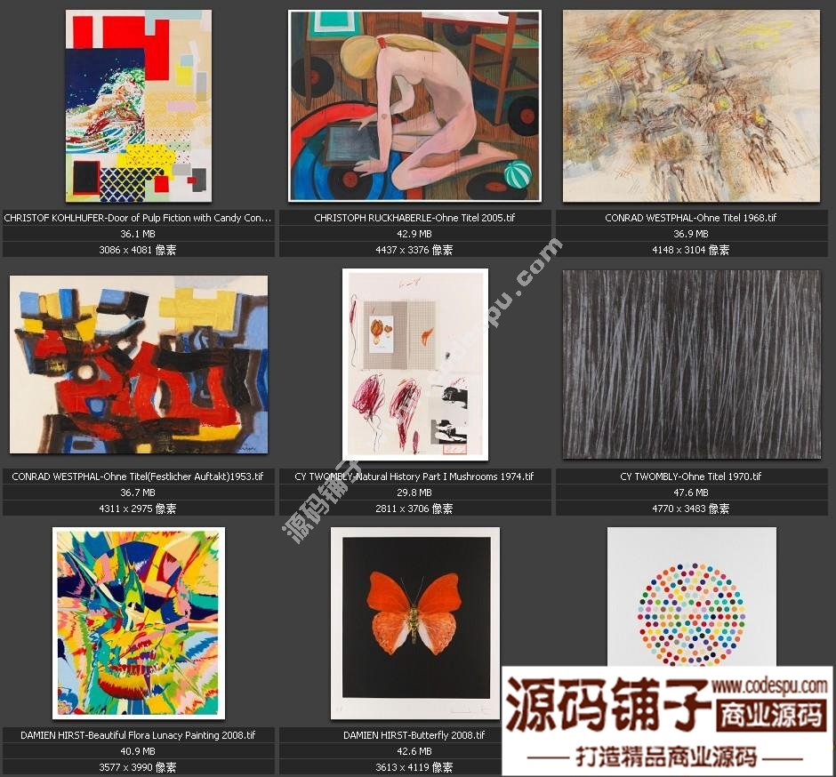 独家素材 欧美顶尖艺术抽象绘画最全高清图集 微喷 装饰画专用
