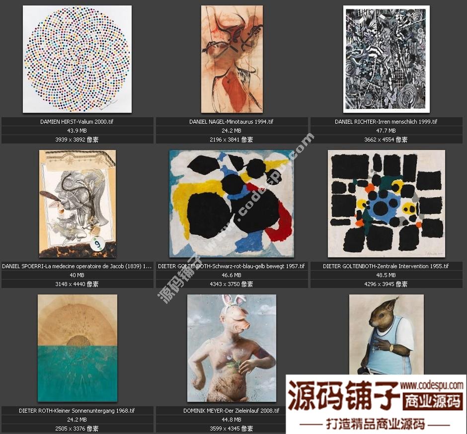 独家素材 欧美顶尖艺术抽象绘画最全高清图集 微喷 装饰画专用