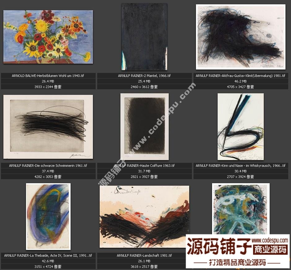 独家素材 欧美顶尖艺术抽象绘画最全高清图集 微喷 装饰画专用