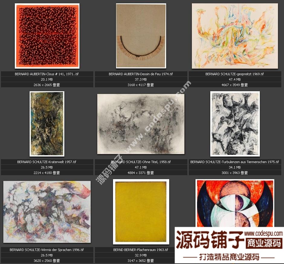 独家素材 欧美顶尖艺术抽象绘画最全高清图集 微喷 装饰画专用
