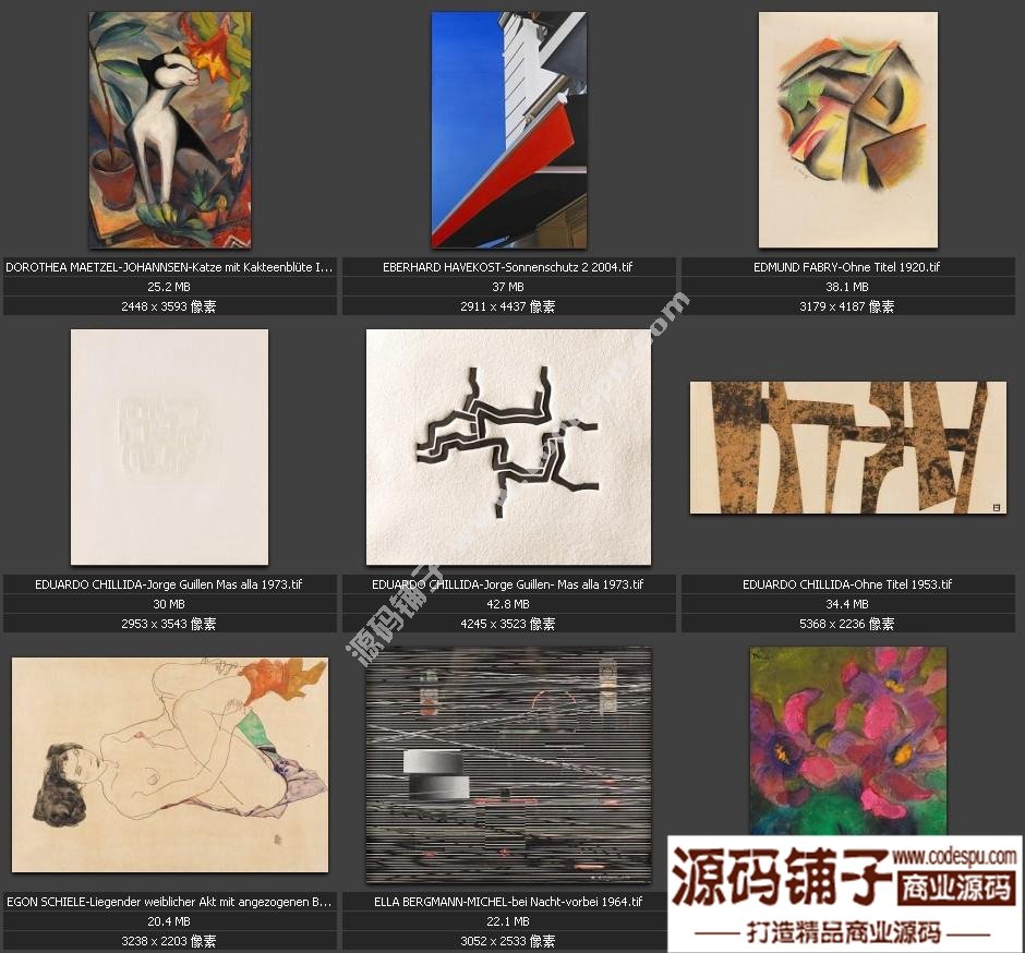 独家素材 欧美顶尖艺术抽象绘画最全高清图集 微喷 装饰画专用