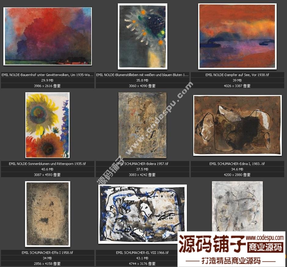 独家素材 欧美顶尖艺术抽象绘画最全高清图集 微喷 装饰画专用