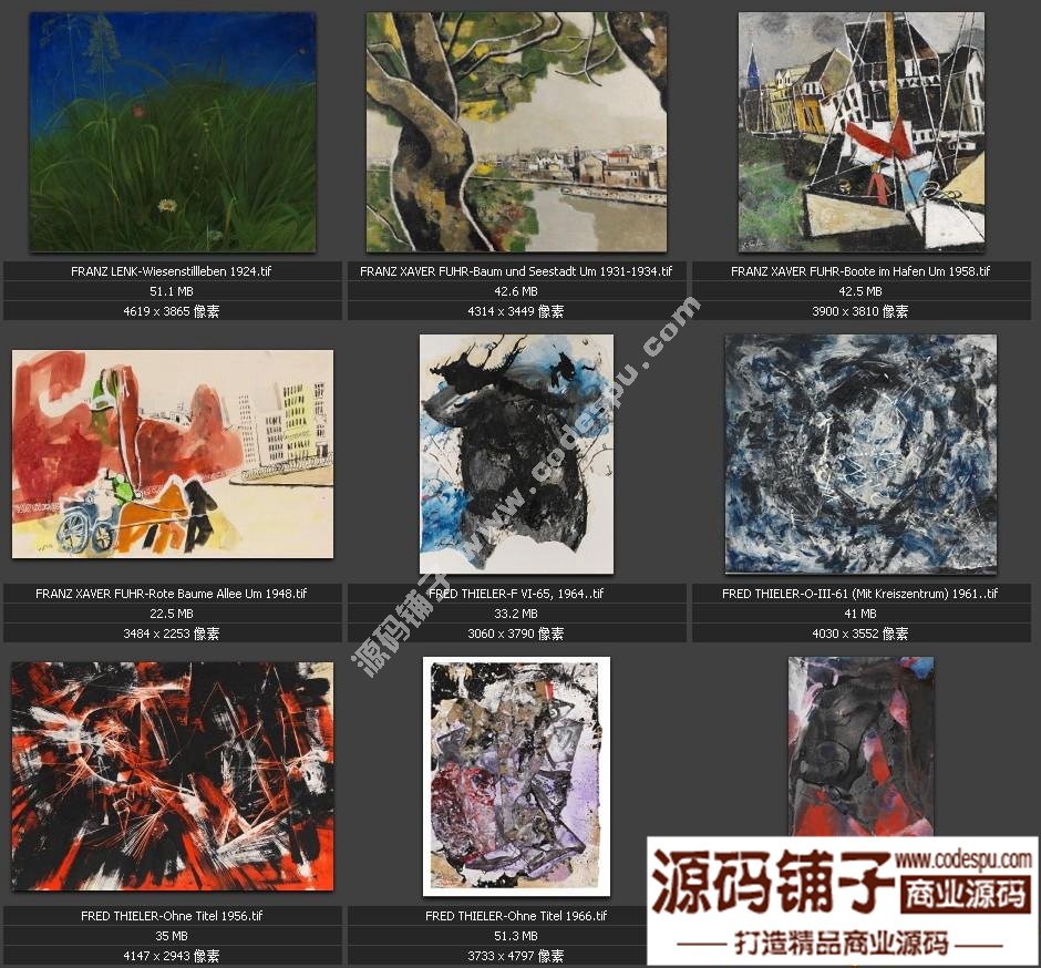 独家素材 欧美顶尖艺术抽象绘画最全高清图集 微喷 装饰画专用