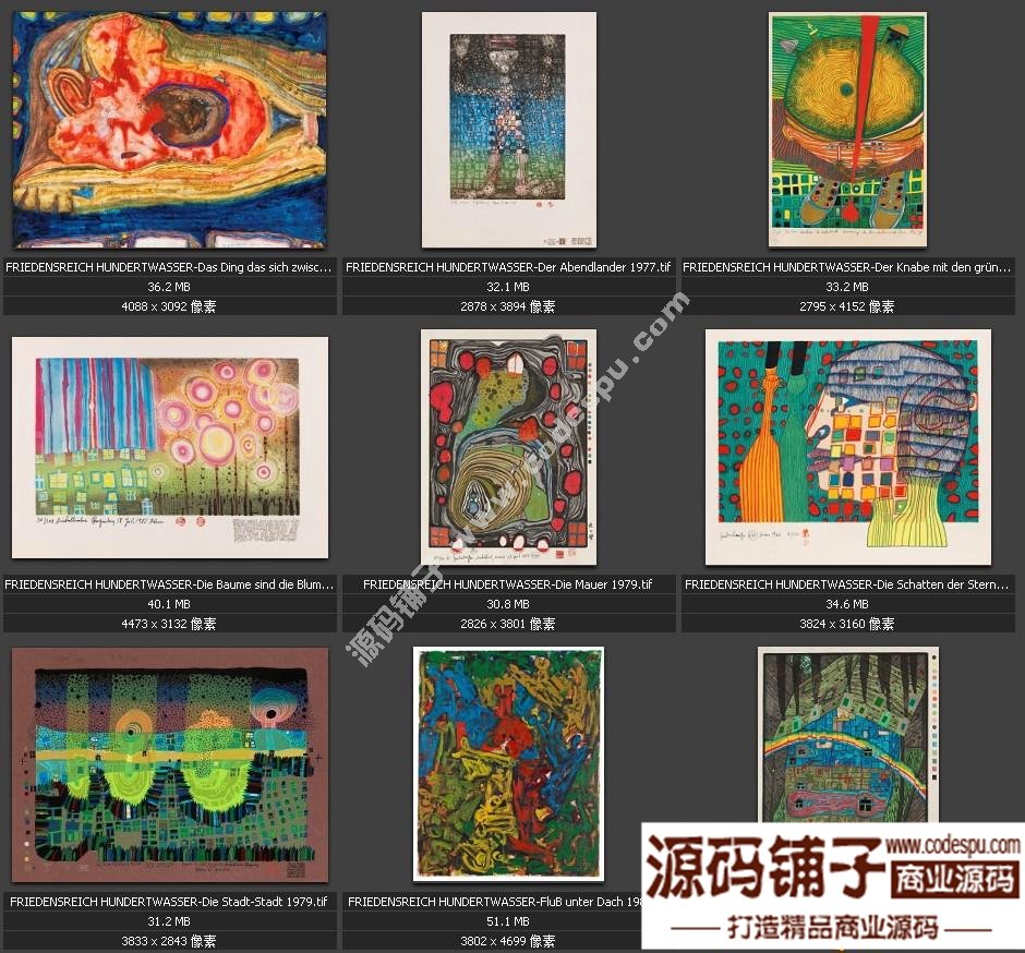 独家素材 欧美顶尖艺术抽象绘画最全高清图集 微喷 装饰画专用