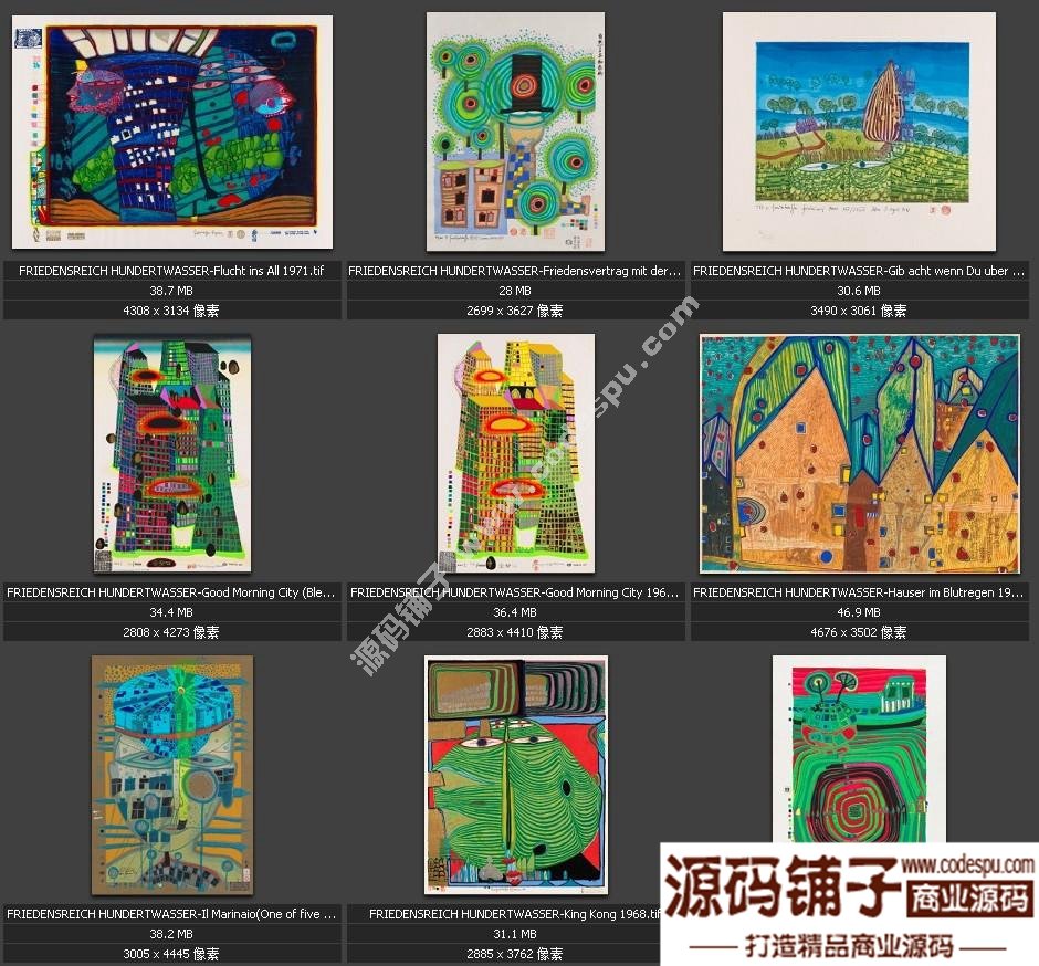独家素材 欧美顶尖艺术抽象绘画最全高清图集 微喷 装饰画专用