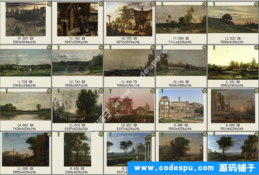 古典油画风景 高清图片 设计素材/绘画临摹/美术参考图库