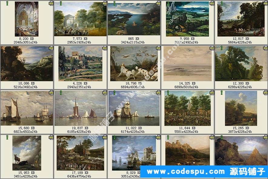 古典油画风景 高清图片 设计素材/绘画临摹/美术参考图库