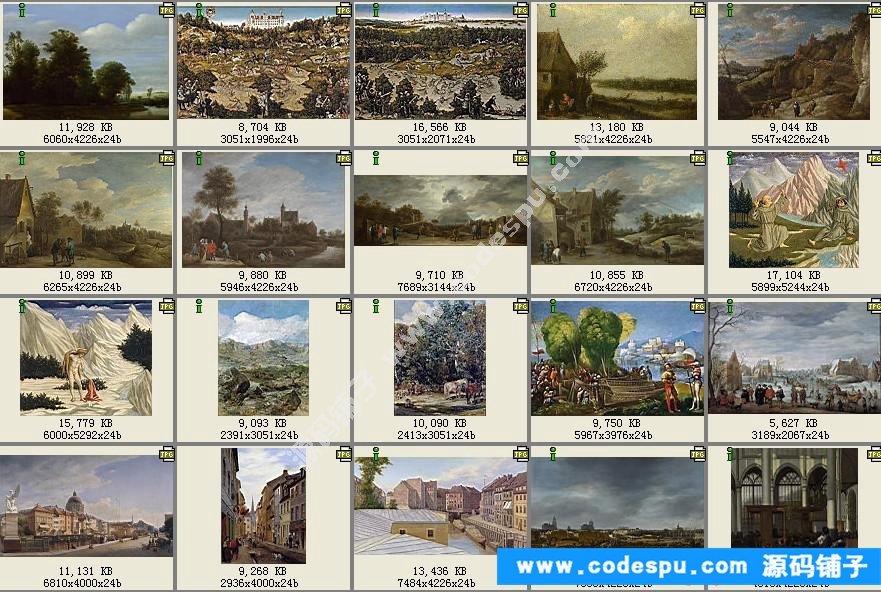 古典油画风景 高清图片 设计素材/绘画临摹/美术参考图库