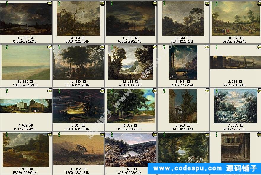 古典油画风景 高清图片 设计素材/绘画临摹/美术参考图库