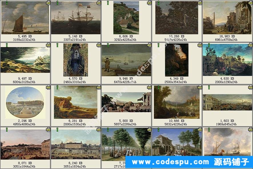 古典油画风景 高清图片 设计素材/绘画临摹/美术参考图库