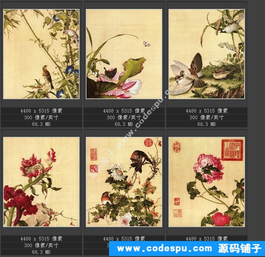 国画高清电子版数据库历代名家作品辑郎世宁国画高清作品集
