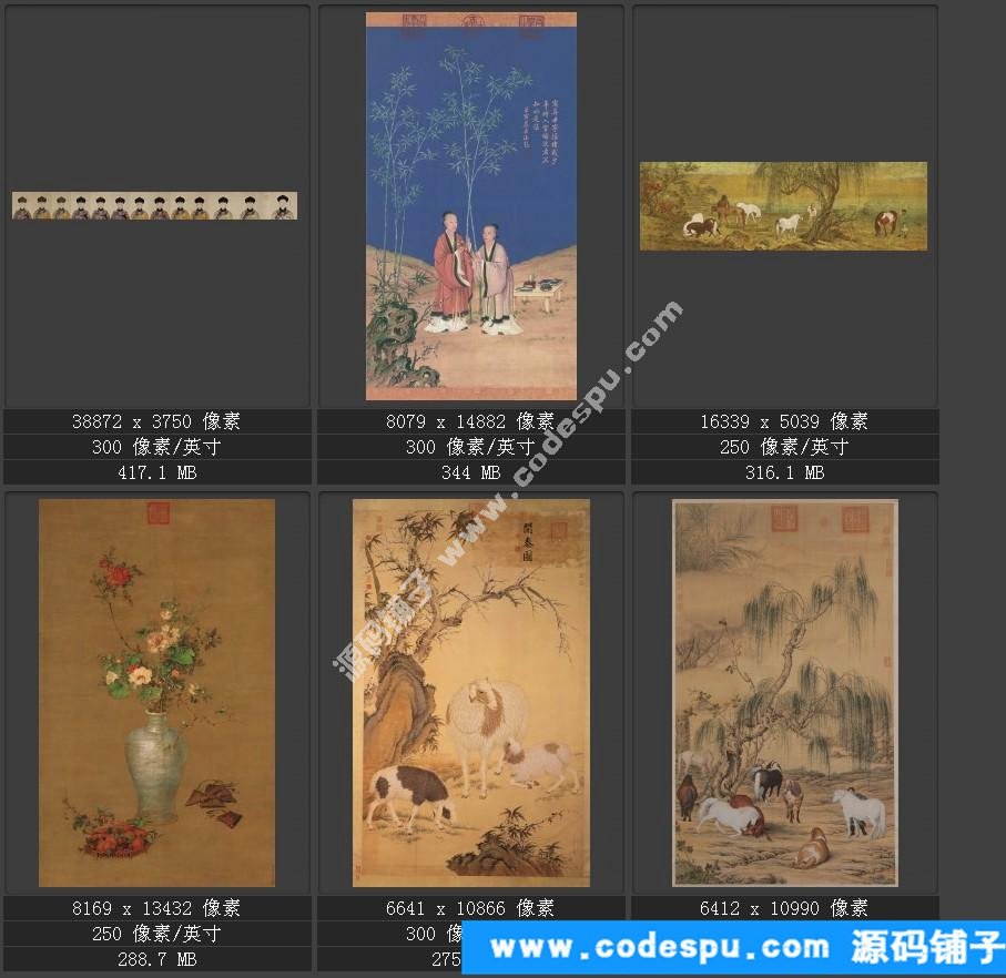 国画高清电子版数据库历代名家作品辑郎世宁国画高清作品集