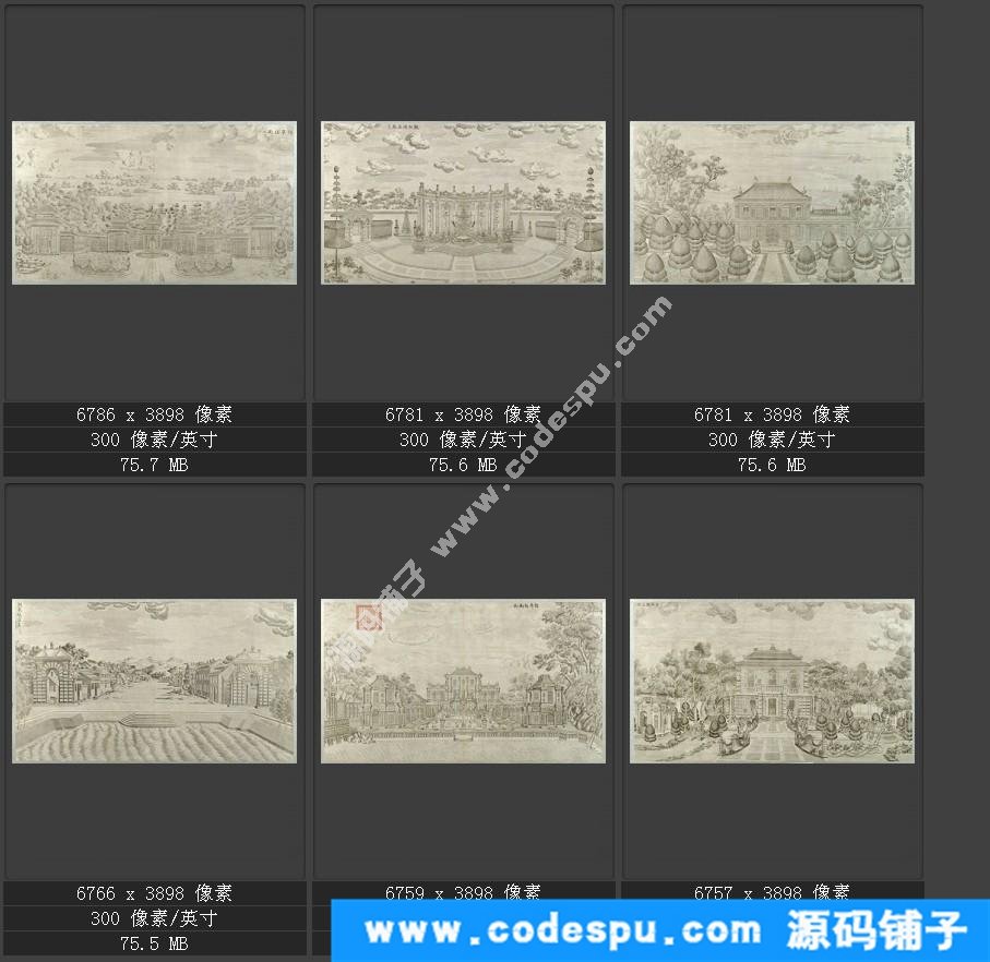 国画高清电子版数据库历代名家作品辑郎世宁国画高清作品集