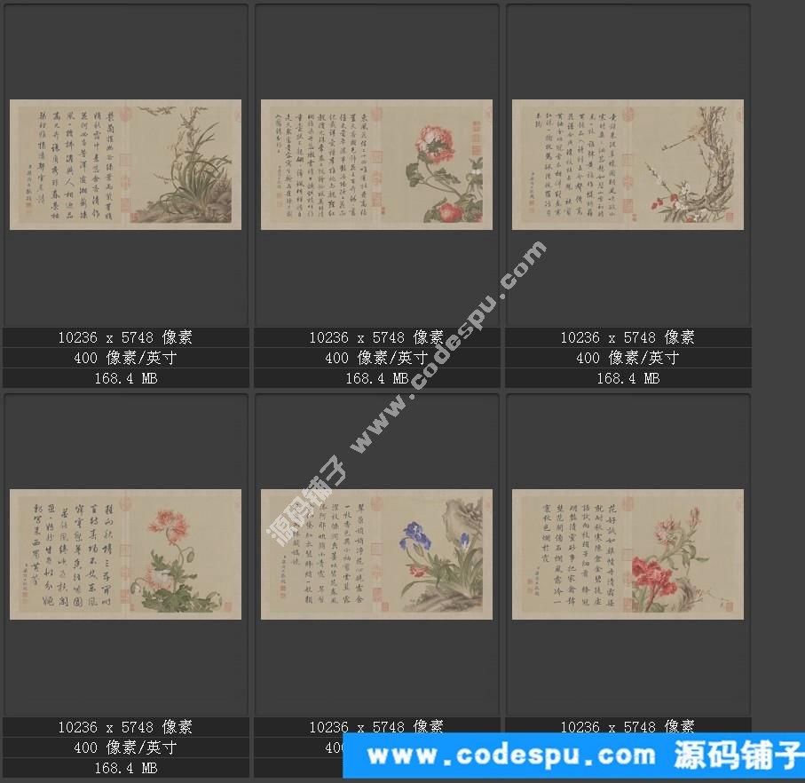 国画高清电子版数据库历代名家作品辑郎世宁国画高清作品集