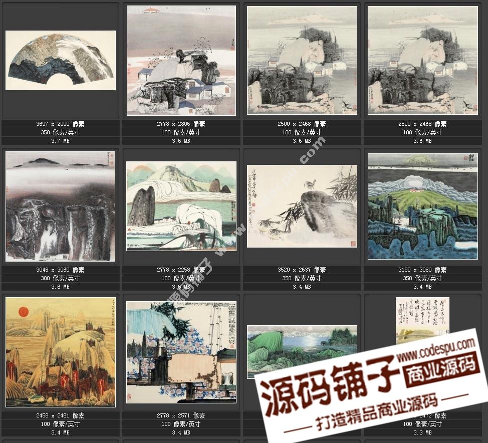 当代国画家薛亮作品图片91张 绘画临摹设计素材图库
