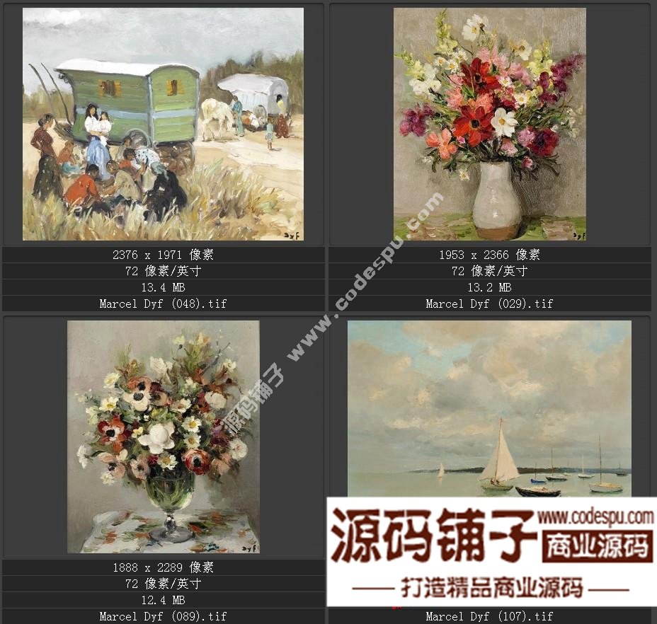 法国后印象派画家★马塞尔.德福〓油画作品高清图片115幅