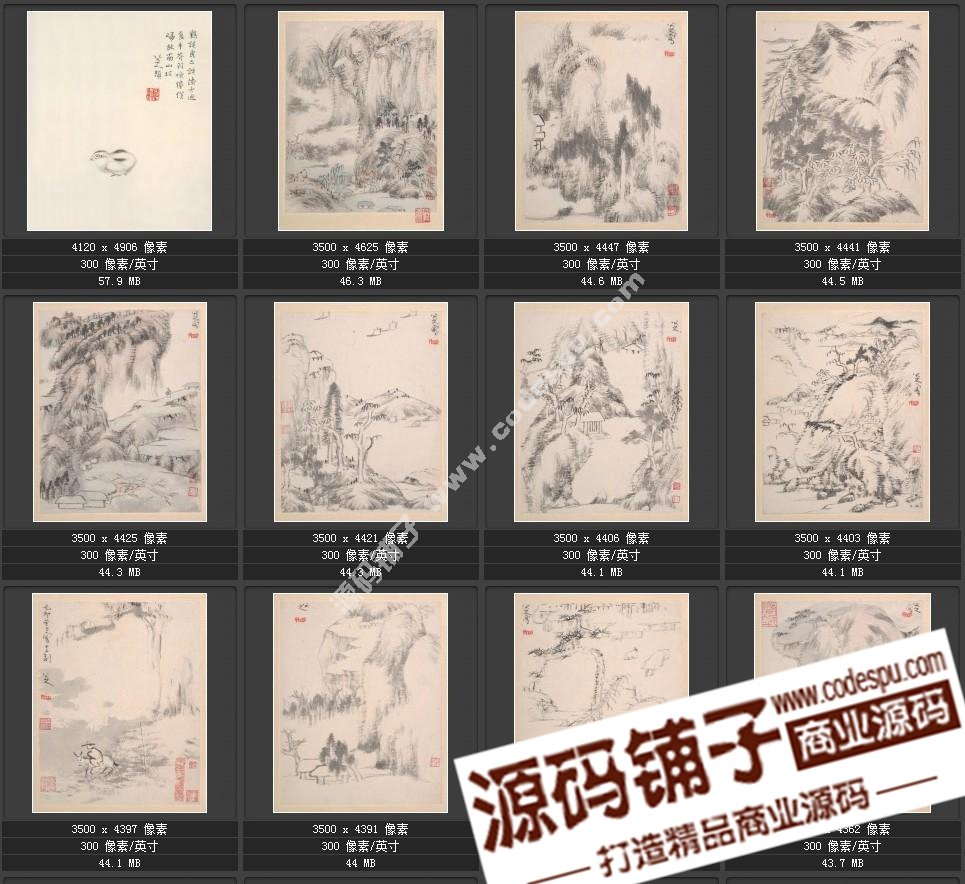 八大山人 朱耷 国画绘画作品高清图片集70幅20.2 GB珍藏