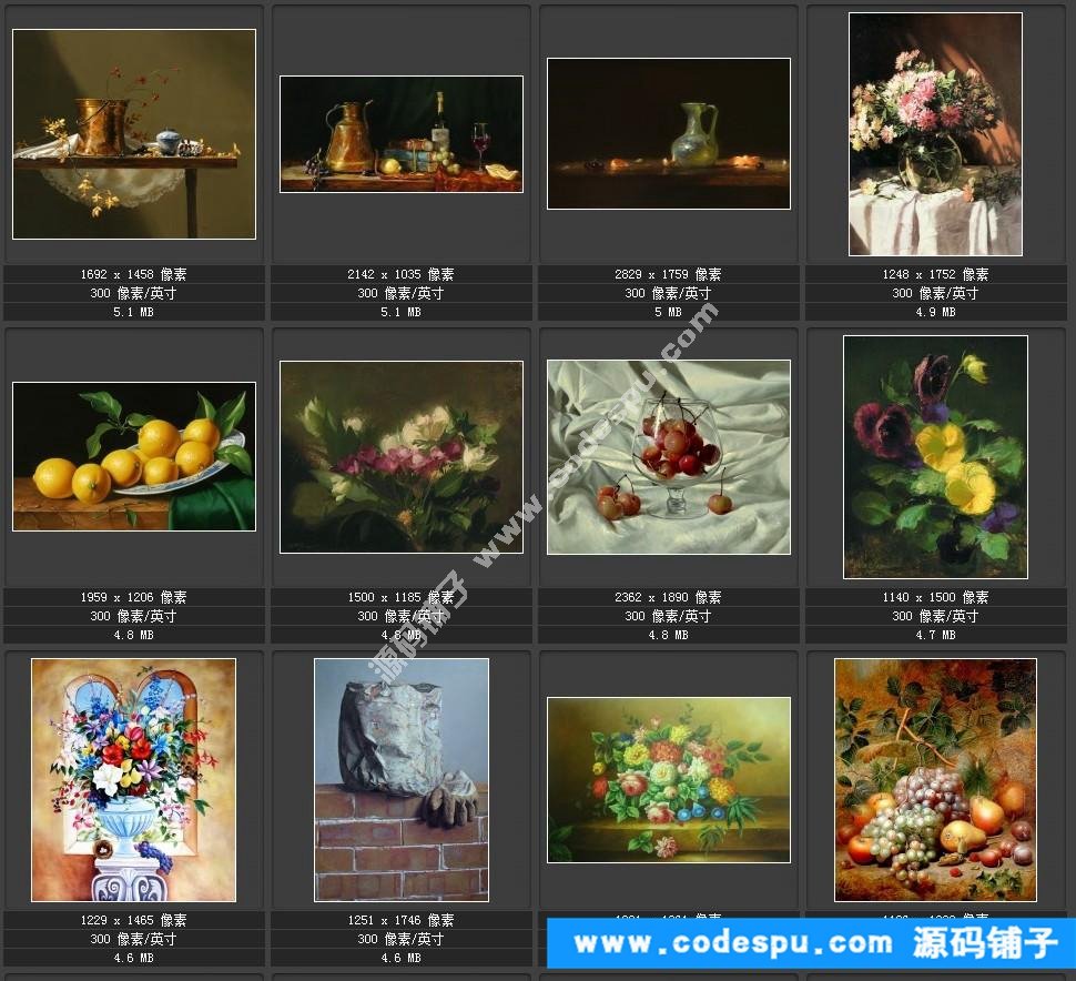 顾伊达 油画绘画作品高清大图片 装饰画微喷高清大图22幅8.08GB