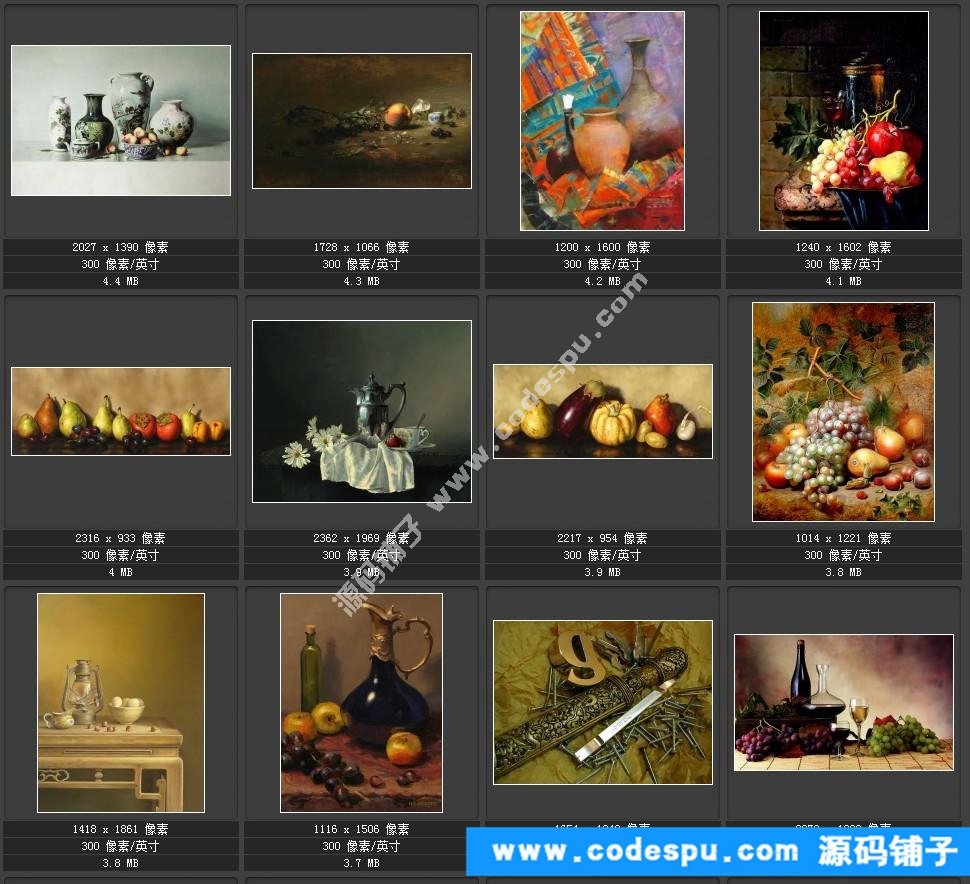 顾伊达 油画绘画作品高清大图片 装饰画微喷高清大图22幅8.08GB
