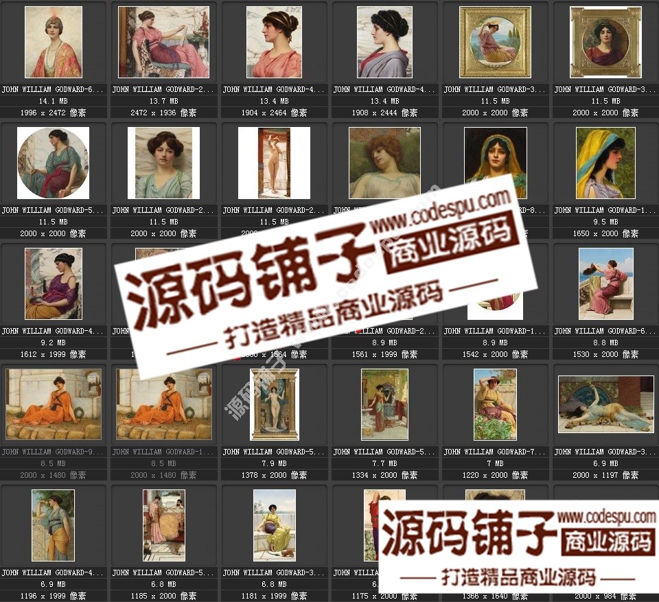 英国新古典主义画家★高德沃德 Godward油画作品(高清图片70幅)