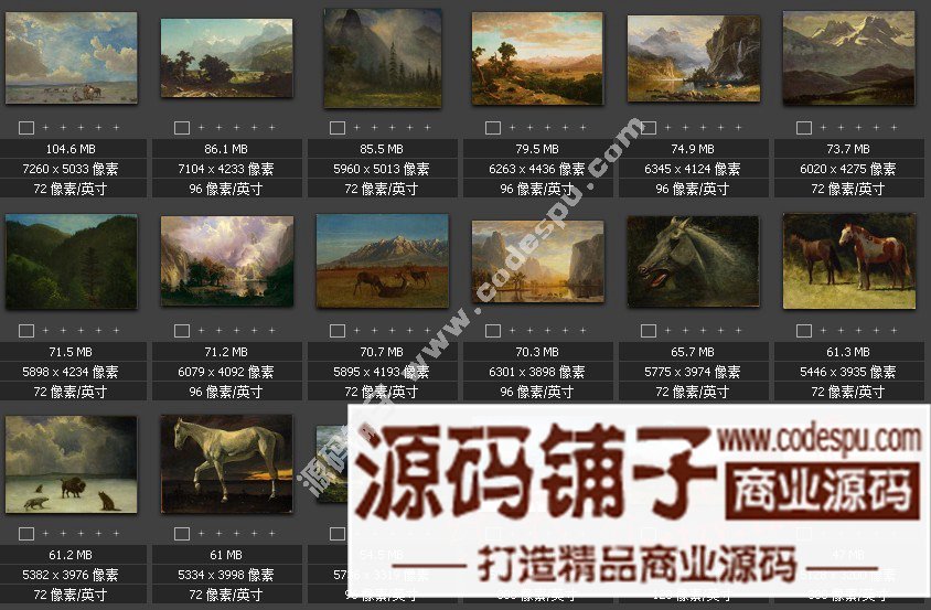 美国风景画家★Bierstadt 比尔斯塔特绘画作品(高清图片83幅)
