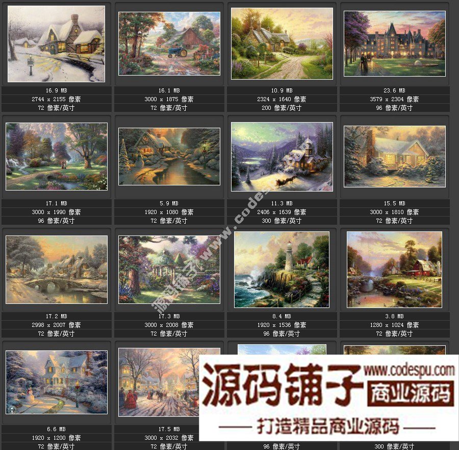 美国风景画家Thomas 托马思·金凯德〓油画作品高清大图片60幅集
