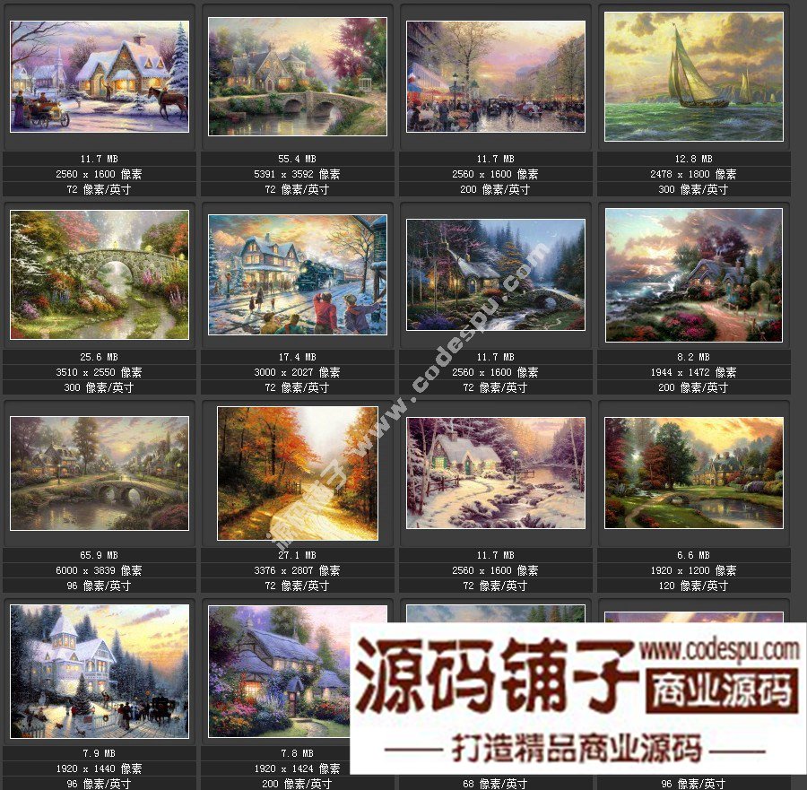美国风景画家Thomas 托马思·金凯德〓油画作品高清大图片60幅集