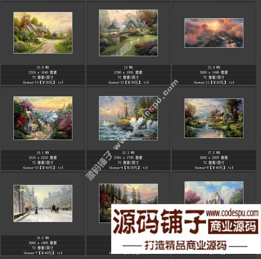 美国风景画大师★Thomas Kinkade 托马斯〓油画作品高清图片集