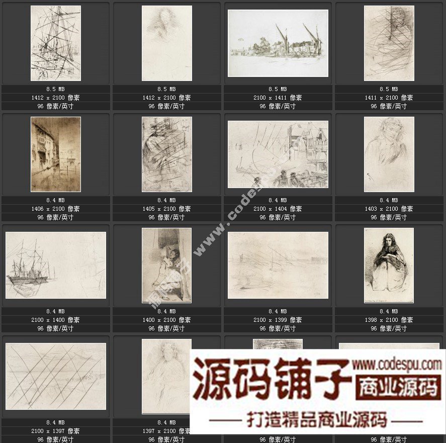 美国印象派画家★惠斯勒McNeill Whistler〓绘画作品高清图228幅