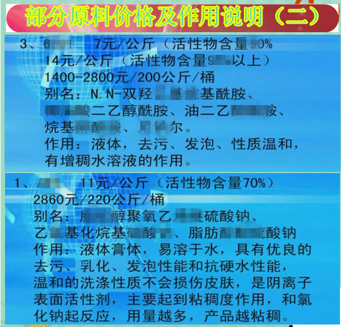 洗洁精配方技术转让洗洁精生产技术指导洗洁精成分洗洁精视频教程