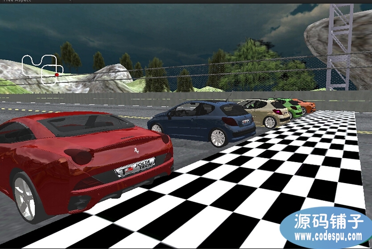 Unity 3D《极品狂暴飞车》游戏源码_unity5.2版本实测可用