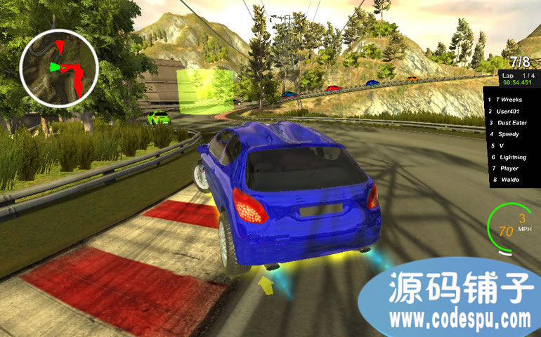 unity赛车游戏项目模板源码 Racing Game Template