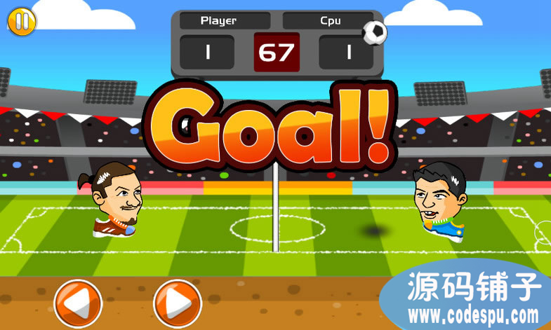 unity 2D横版《头顶足球》游戏源码_c#脚本_带注释