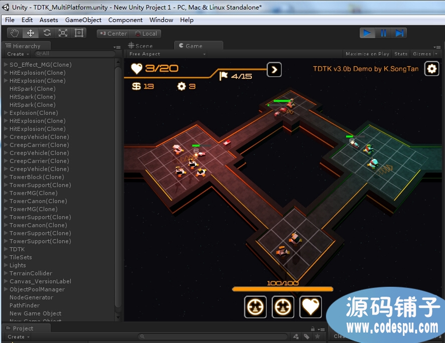 Unity3D塔防类游戏源码 《家园之战》完整源码