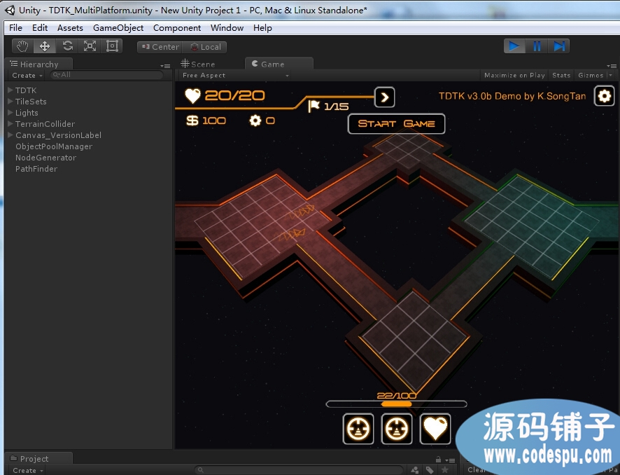 Unity3D塔防类游戏源码 《家园之战》完整源码