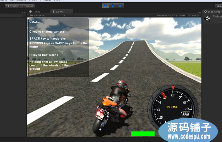 Unity 3D 竞技类《摩托赛车》游戏源码 完整项目VMOTO游戏源码