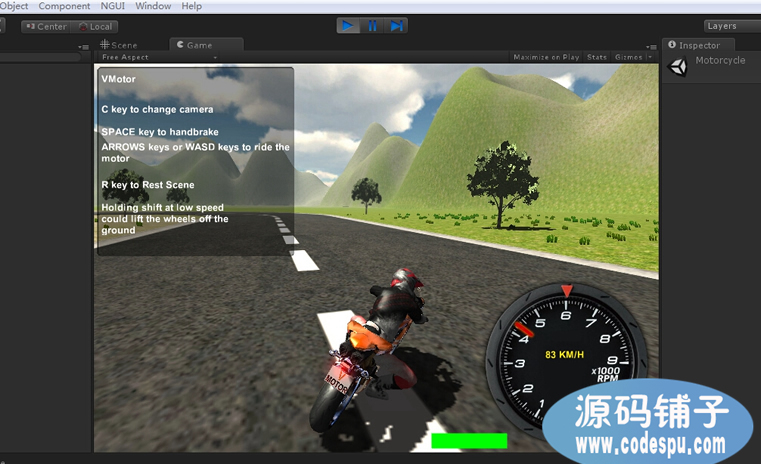 Unity 3D 竞技类《摩托赛车》游戏源码 完整项目VMOTO游戏源码