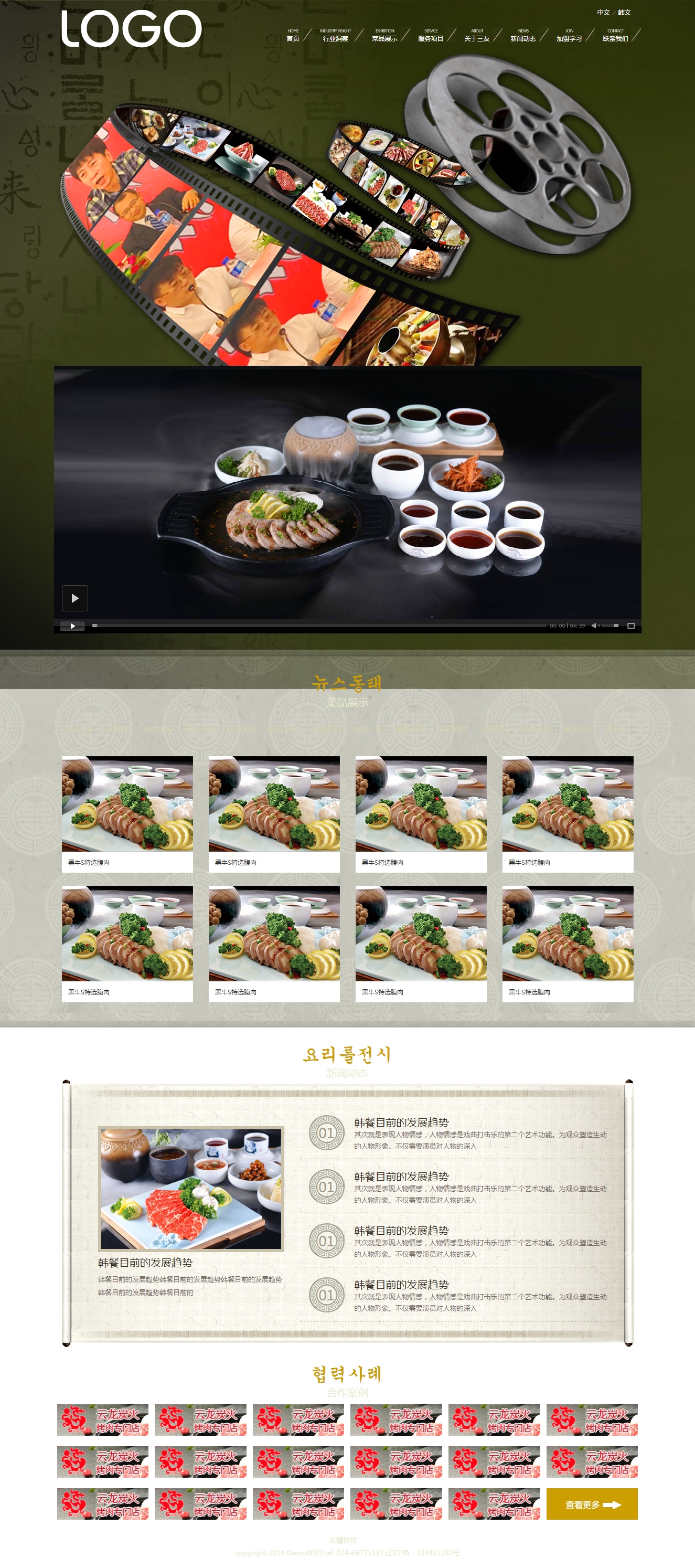餐饮集团饮食连锁企业网站源码_织梦模板