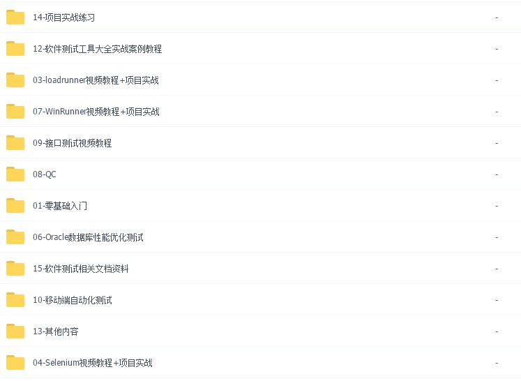 软件测试视频教程 全套从入门到精通 黑盒白盒自动化测试教程