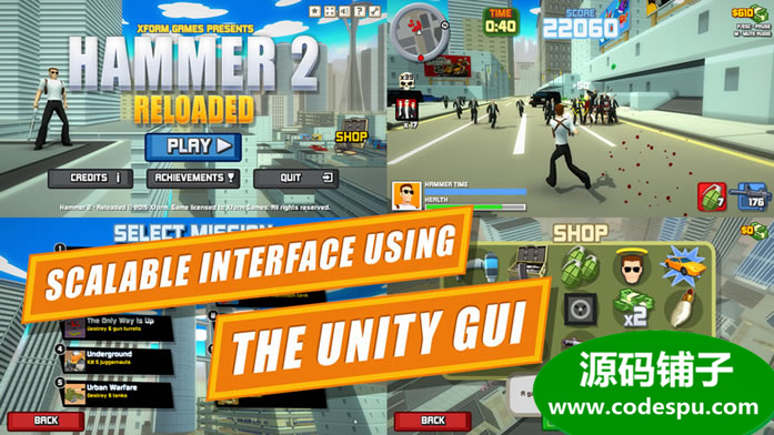 unity暴力之城游戏源码 Full Game Kit - Hammer 2 v1.1.1