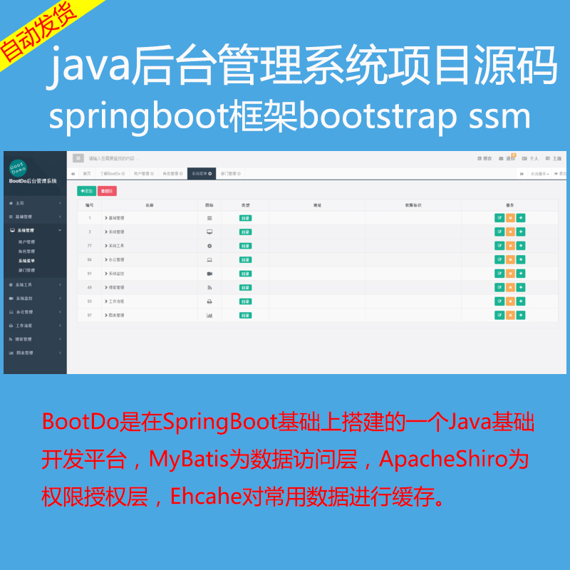 javąϵͳĿԴ Դspringbootbootstrap ssm