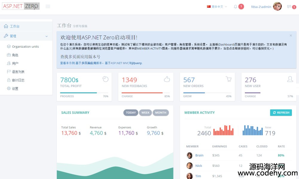 529-ASP.NET样板项目源码